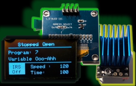 OLED display and motor driver hardware