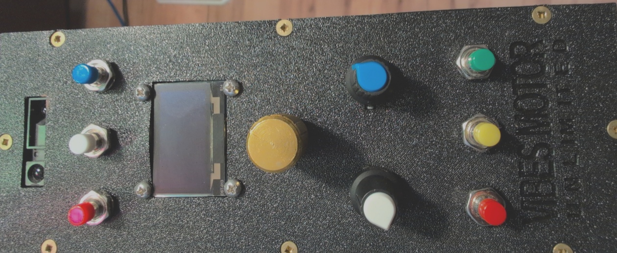 V2.0 control box faceplate with controls